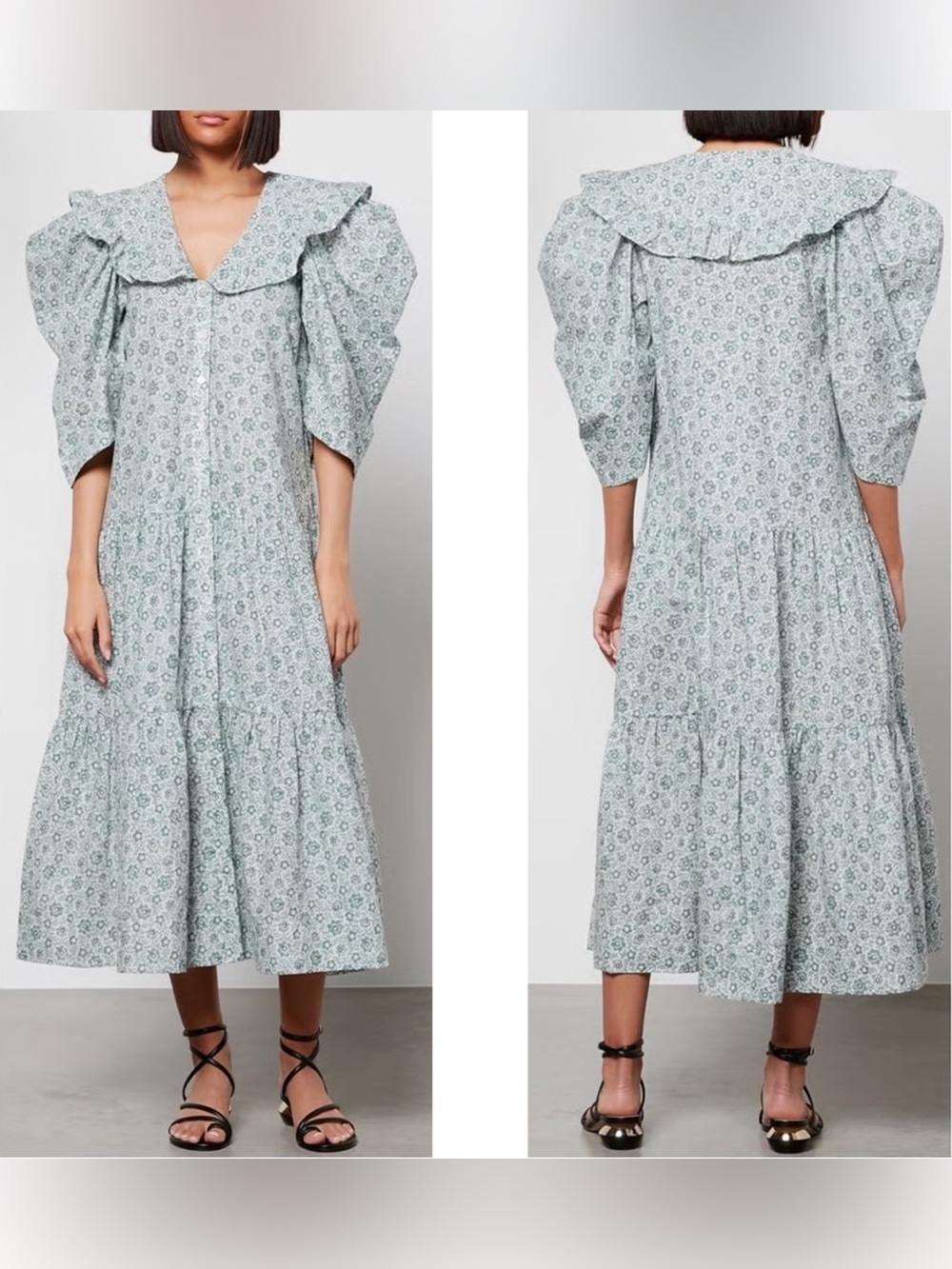 SEA NY | Ida Floral Puff Sleeve Cotton Maxi Dress